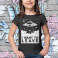 I Want To Leave Ufo Alien Youth T-shirt