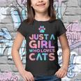 Just A Girl Who Loves Cats Cute Cat Lover Youth T-shirt