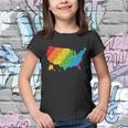 Lgbt United States Map Pride Month Youth T-shirt