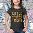 Little Miss Trick Or Treat Halloween Quote Youth T-shirt