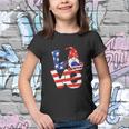 Love Gnome American Flag Funny 4Th Of July Youth T-shirt