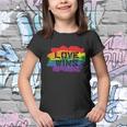 Love Wins Lgbt Gay Pride Lesbian Bisexual Ally Quote V4 Youth T-shirt