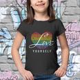 Love Yourself Rainbow Lgbt Fingerprint Pride Month Youth T-shirt