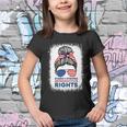 Messy Bun American Flag Stars Stripes Reproductive Rights Meaningful Gift V2 Youth T-shirt