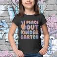 Peace Out Kindergarten Grade 2022 Happy Last Day Of School Cool Gift Youth T-shirt