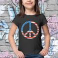 Peace Sign Usa Flag 4Th Of July Youth T-shirt