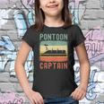 Pontoon Captain Retro Vintage Funny Boat Lake Outfit Youth T-shirt