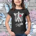 Pregnant Skeleton Ribcage With Baby Costume Youth T-shirt