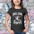 Reel Cool Poppi Fishing Fathers Day Grandpa Dad Youth T-shirt