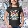 Retro Retirement Ofishally Retired Funny Fishing Youth T-shirt