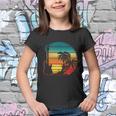 Retro Vintage Guitar Sunset Sunrise Island Youth T-shirt