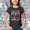 Skull Headphone Usa Flag 4Th Of July Youth T-shirt