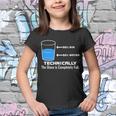 Technically The Glass Is Completely Full Funny Science Youth T-shirt