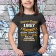 The Man Myth Legend 1957 65Th Birthday Gift For 65 Years Old Gift Youth T-shirt