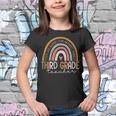 Third Grade Teacher Teach Love Inspire Boho Rainbow Youth T-shirt