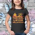 This Girl Loves Halloween Funny Hallloween Quote Youth T-shirt