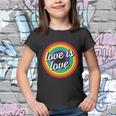 Vintage Love Is Love Rainbow Pride Month Youth T-shirt