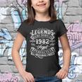 Vintage Scroll Legends Were Born In 1982 Aged Perfectly 40Th Birthday Youth T-shirt