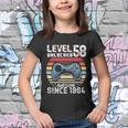 Vintage Video Gamer Birthday Level 58 Unlocked 58Th Birthday Youth T-shirt