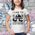 I Like To Sleep Around Camper Youth T-shirt