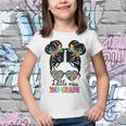 Little Miss 2Nd Grade Messy Bun Leopard Back To School V2 Youth T-shirt