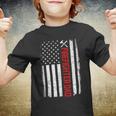 Firefighter Retro American Flag Firefighter Dad 4Th Of July Fathers Day Youth T-shirt