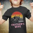 Trucker Truckers Wife Retro Truck Driver Youth T-shirt