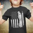 Trucker Trucker American Flag Usa Patriotic Truck Driver Dad Trucker Youth T-shirt