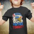 4Th Of July American Flag Bald Eagle Mullet You Free Tonight Gift Youth T-shirt