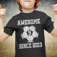 9Th Birthday Soccer Player 9 Years Old Vintage Retro Youth T-shirt