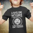 A Black King Was Born In October Birthday Lion Tshirt Youth T-shirt