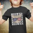 American Flag Glassess Meowica 4Th Of July Cat Youth T-shirt