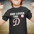 Baseball She Loves The D Los Angeles V2 Youth T-shirt