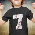 Baseball Softball Lover Seven Years Bday 7Th Birthday Boy Youth T-shirt