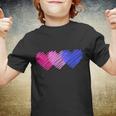 Bisexual Flag Hearts Love Lgbt Bi Pride Youth T-shirt