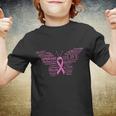 Breast Cancer Awareness Butterfly Ribbon Quotes Tshirt Youth T-shirt
