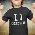 Coach 1K 1000 Wins Basketball College Font 1 K Youth T-shirt