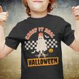 Creep It Real Retro Halloween Funny Ghost Skateboarding Youth T-shirt