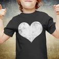Cute Heart Valentines Day Vintage Distressed Youth T-shirt