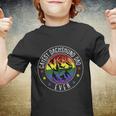 Dachshund Dad Lgbtgreat Giftq Gay Pride Flag Doxie Dog Lover Ally Great Gift Youth T-shirt