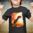 Desert Sun Galaxy Trex Dinosaur Youth T-shirt