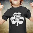 Drinks Well With Others Funny St Patricks Day Drinking Youth T-shirt