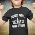 Drinks Well With Others Sarcastic Party Funny Tshirt Youth T-shirt