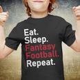 Eat Sleep Fantasy Football Repeat Tshirt Youth T-shirt