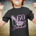 Fabulous & 60 Sparkly Shiny Heel 60Th Birthday Tshirt Youth T-shirt