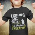 Fishing Is My Best Therapy Youth T-shirt