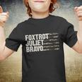 Foxtrot Juliet Bravo Camo Military Flag Tshirt Youth T-shirt