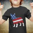 French Bulldog 4Th Of July Cute Frenchie American Flag Dog Youth T-shirt