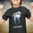 Funny Bigfoot I Hate People Youth T-shirt