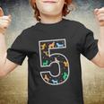 Funny Fifth Birthday Puppy 5 Year Old Birthday Dog Youth T-shirt